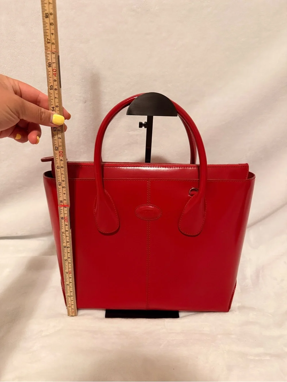 Tod's Red Patent Leather Medium D-Bag Tote